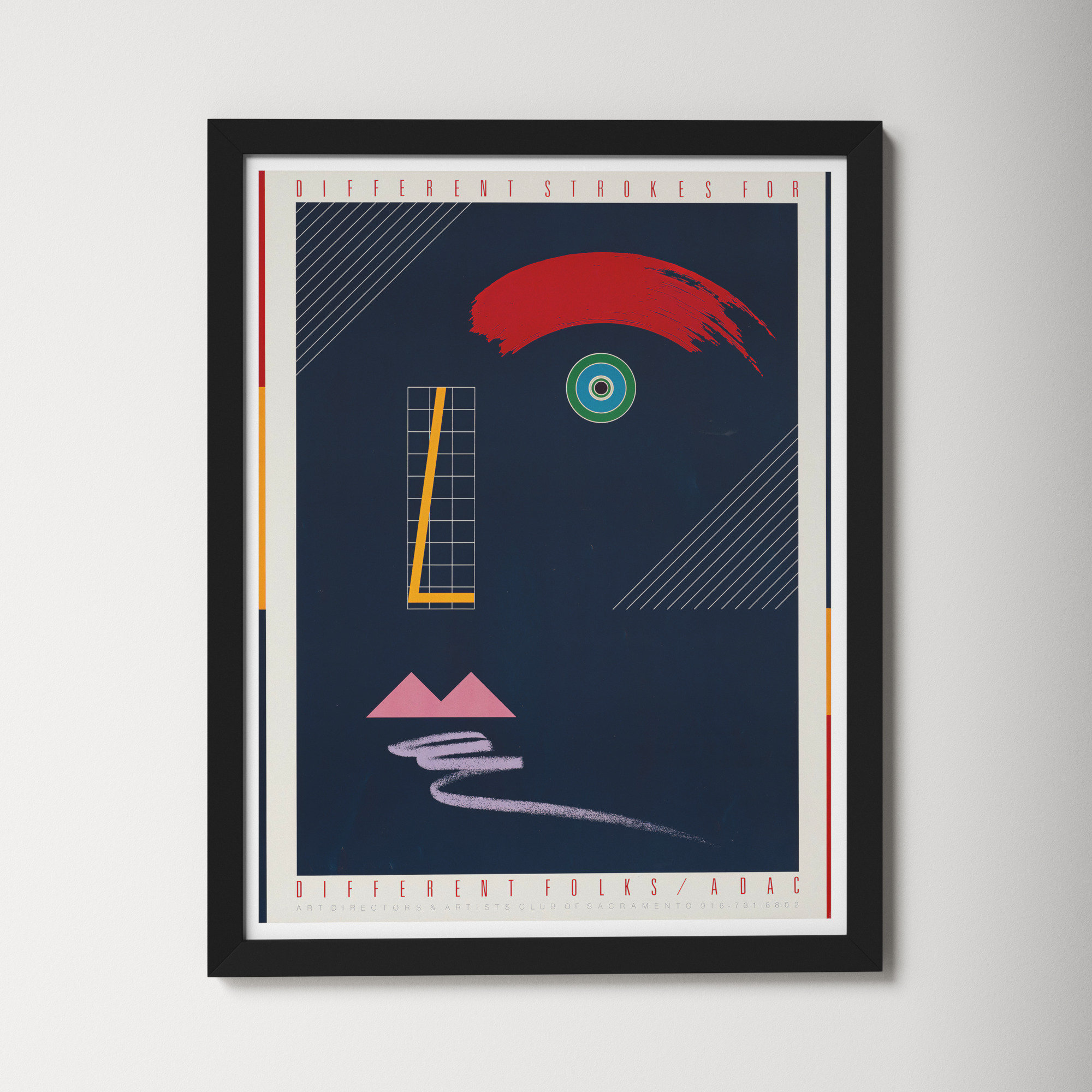 AllModern MidCentury Vintage Art Poster, "Different Folks", Circa 1965