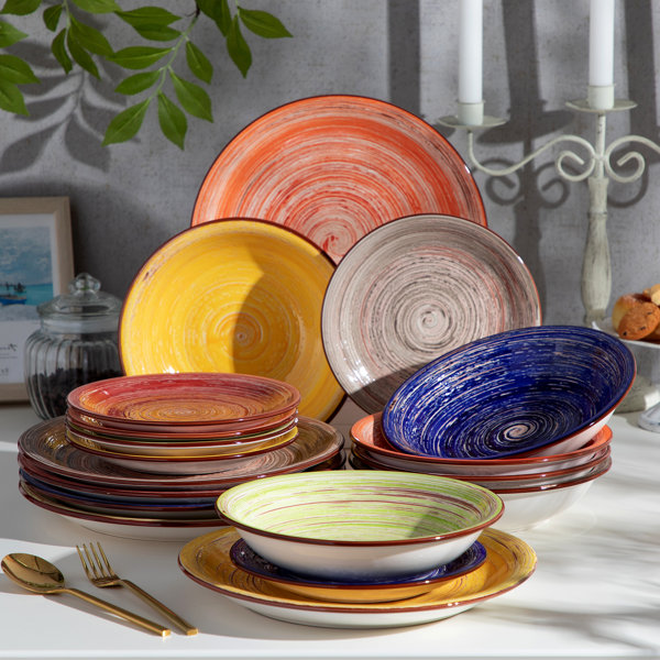 Plate Ceramic Embossed Daisy Dinner Set Plate and Dishes Household Soup Crockery Tableware Color : 7.8 inch 