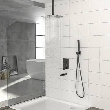 Details about   Bath Shower Head Digital Mixer Valve Waterfall Spout Hand Shower Faucet System 