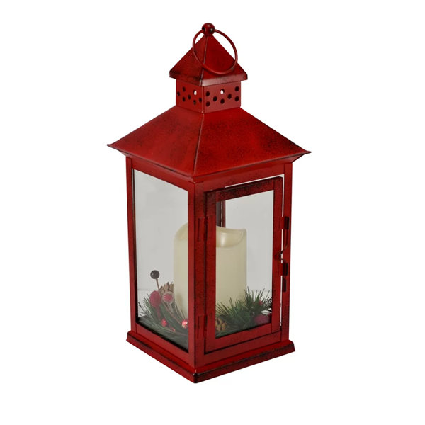 Extra Large Lantern Rustic Wood Iron Candle Holder Tall Wedding Centerpiece 