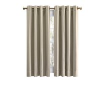 1 SET 100% THERMAL BLACK OUT WINDOW LINED CURTAIN PANEL DRAPE BRONZE GROMMET AAA 