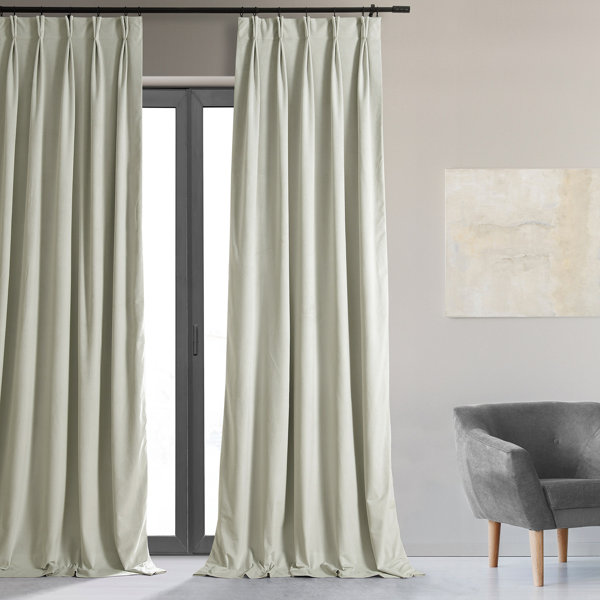 One Pair Of INTERIORS Fully Lined Central Park 3" Pencil Pleat Curtains 