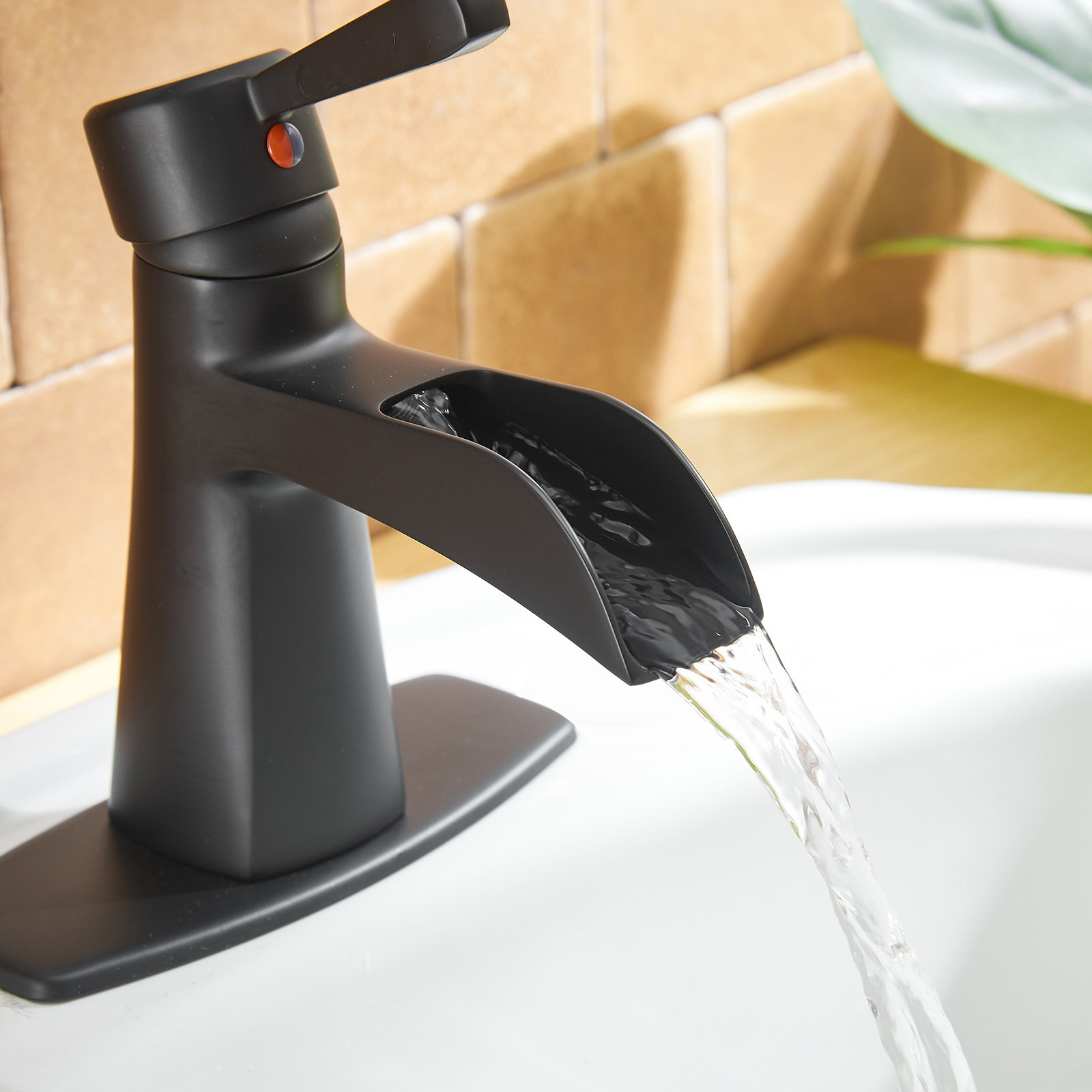 DFI Single Hole Waterfall Bathroom Faucet With Drain Assembly Wayfair