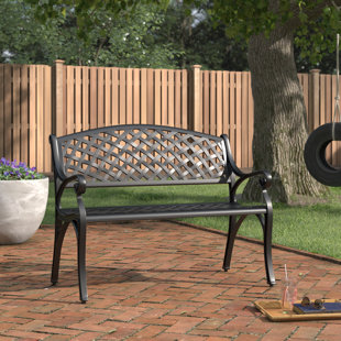 Classic Straight Design Solid Stone Cast Garden Bench by Discount Garden Statues 