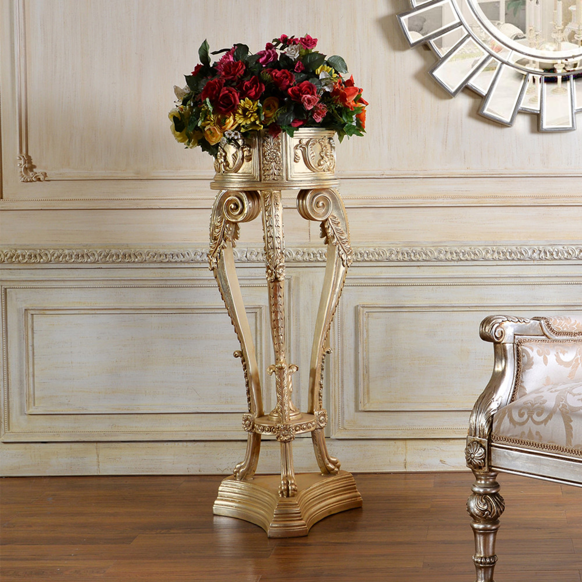 InfinityFurnitureImport Round Marble Plant Table Wayfair