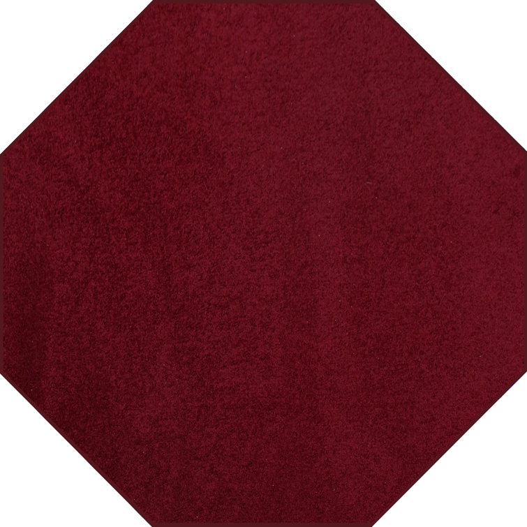 Ebern Designs Solid Color Octagon Shape Area Rugs Burgundy Octagon ...