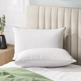 Set of 2 Bamboo-Polyfill Pillows Super Standard Size 20" x 28" Hypoallergenic 