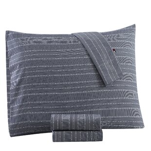 Tommy Hilfiger Flannel Standard Pillowcases Gray White Polka Dots 