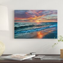 Florida Beach Sunset Giclee Print of Painting on Canvas or Art Paper Choose Your Size Free Proof Coastal and Beach House Wall Decor