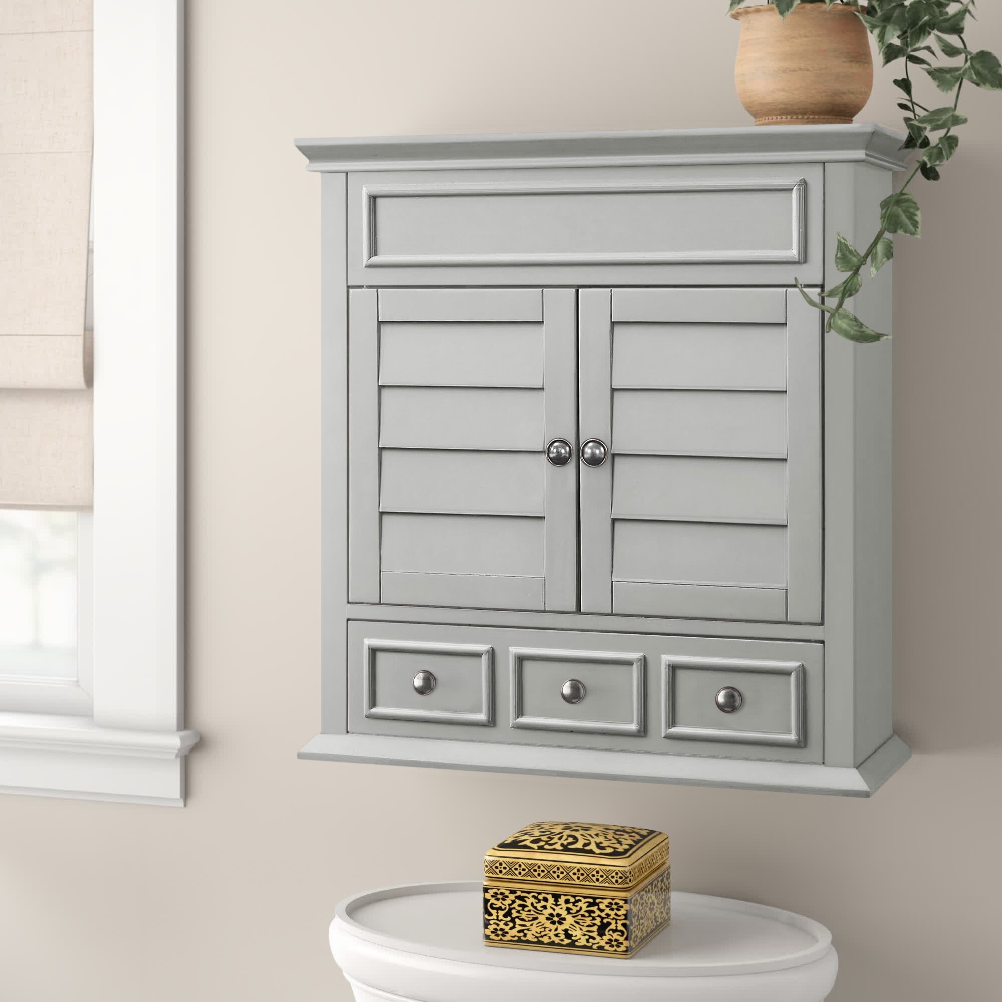 Lark Manor Alexsys Wall Mounted Bathroom Cabinet & Reviews | Wayfair