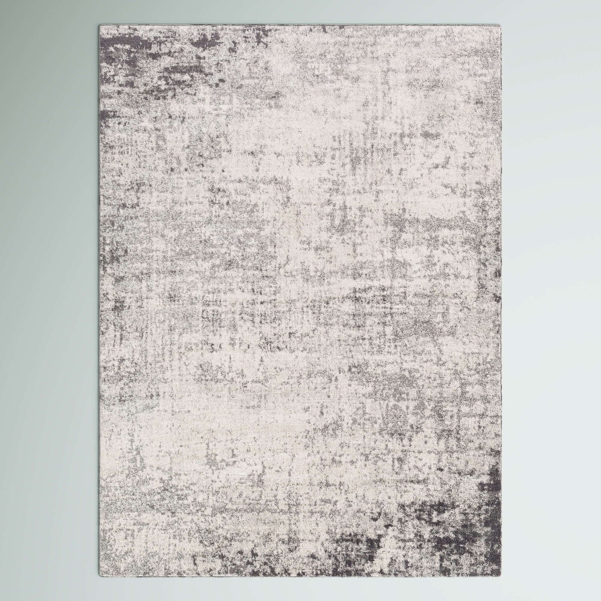 Steelside™ Haili Abstract Charcoal/Light Grey/White Area Rug & Reviews