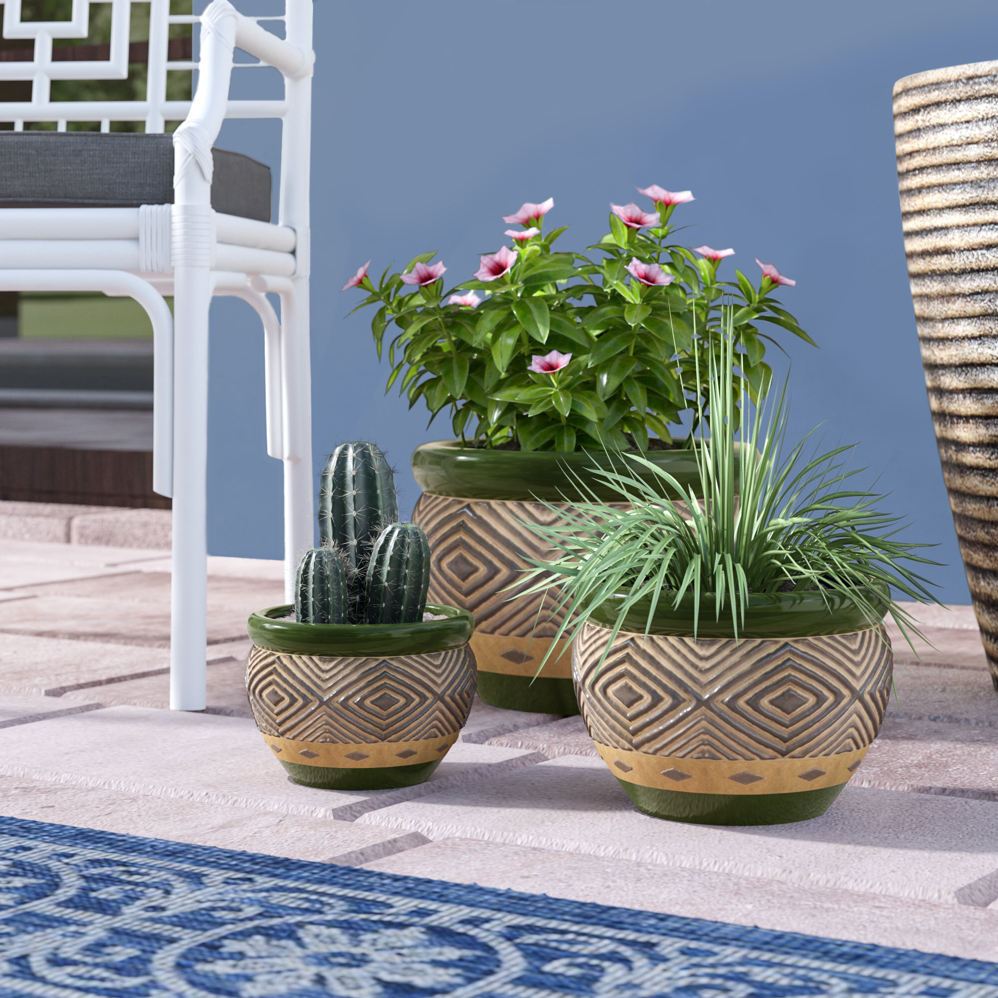 Amarelys 3-Piece Ceramic Pot Planter Set