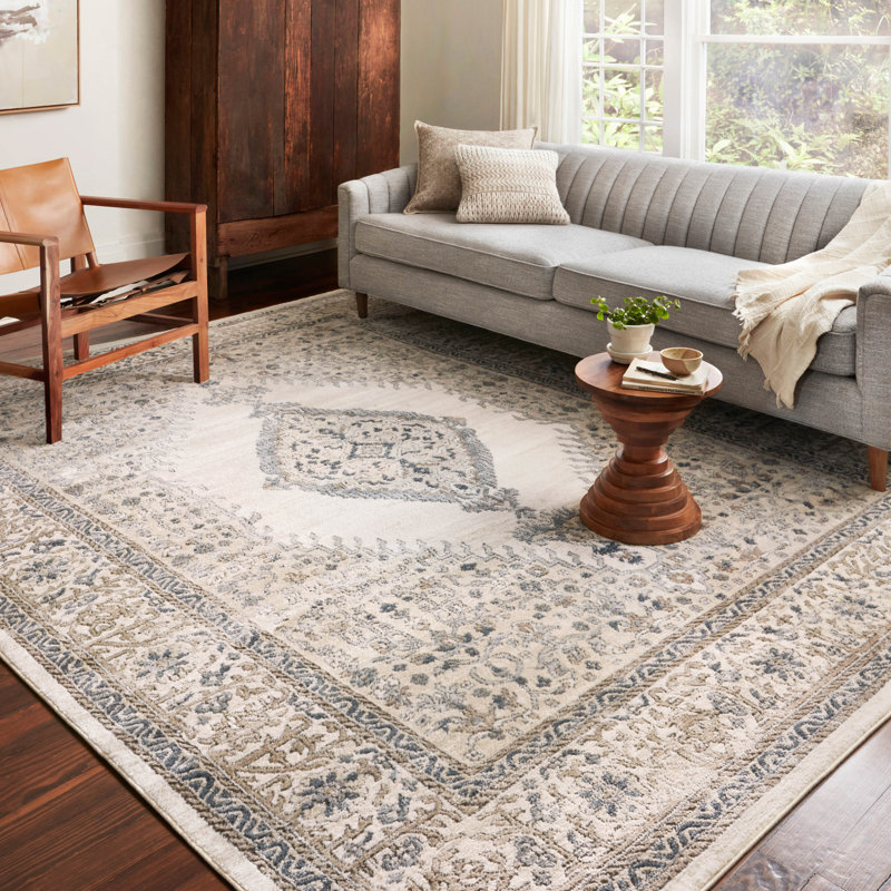 Charlton Home® Sagefield Performance Oatmeal/Ivory Rug & Reviews | Wayfair