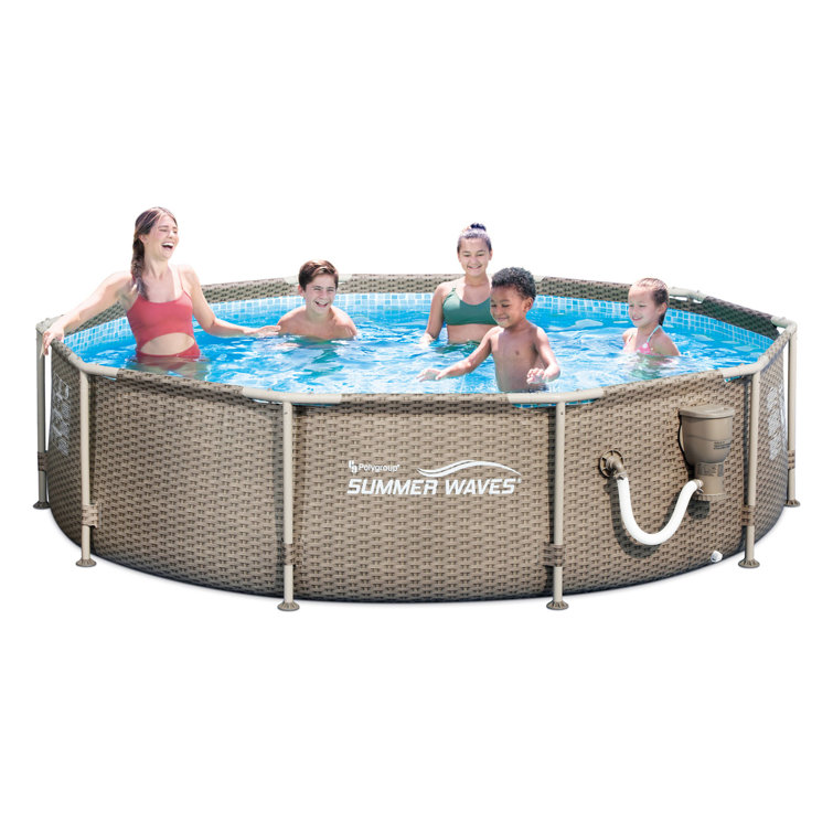 summer waves 2.5 ft above ground inflatable swimming pool with pump