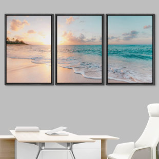 Glass Picture Toughened Wall Art Modern Unique Pier Sunset Sea  Any Size 