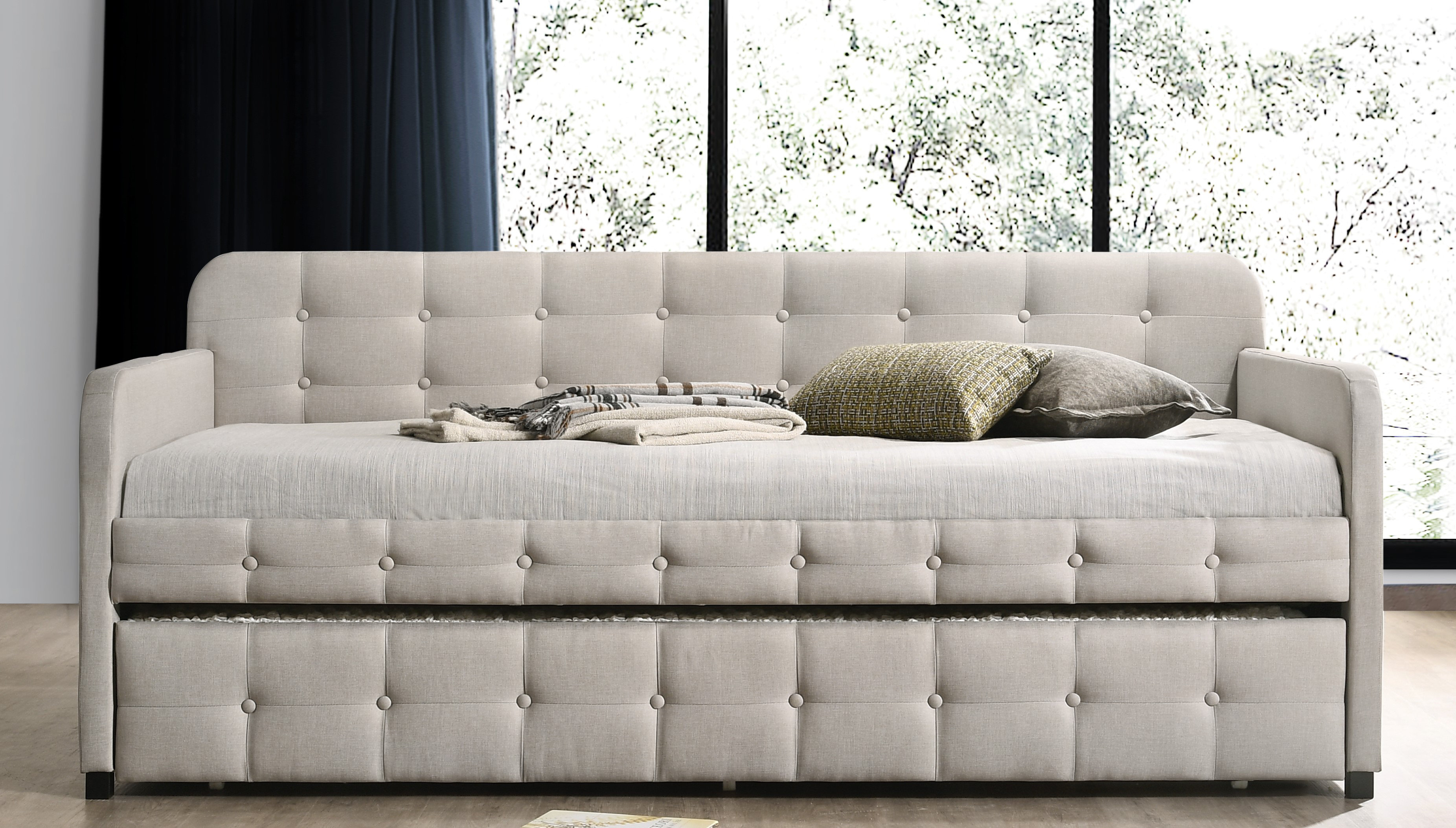 Andover Mills™ Seraphine Upholstered Daybed with Trundle & Reviews