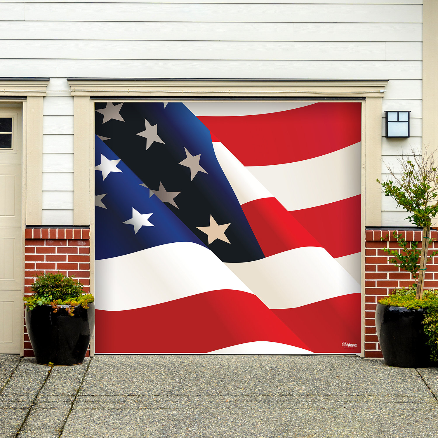 The Holiday Aisle® American Flag Garage Door Mural & Reviews Wayfair