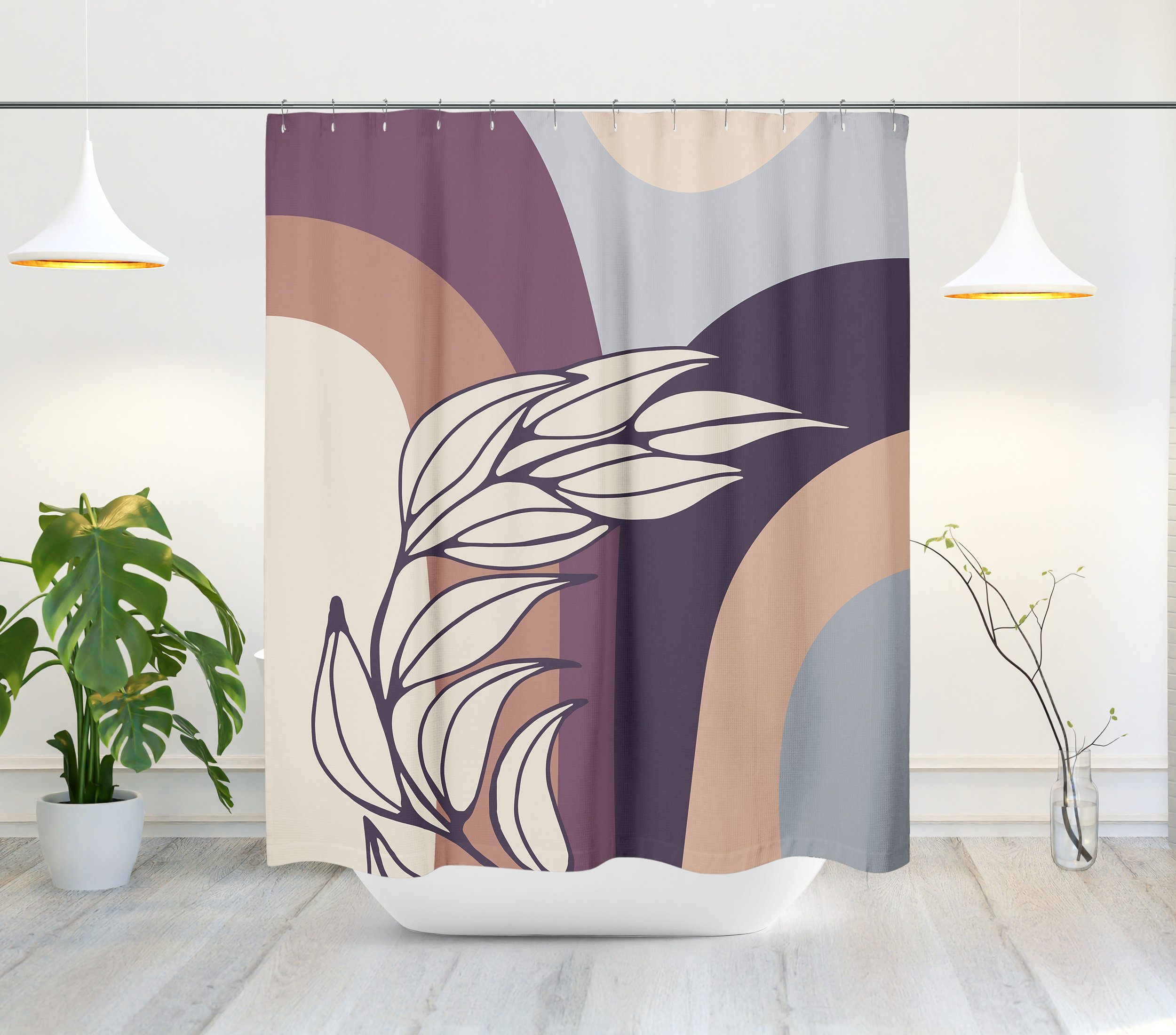 ULLI HOME Dora MidCentury Shower Curtain Wayfair