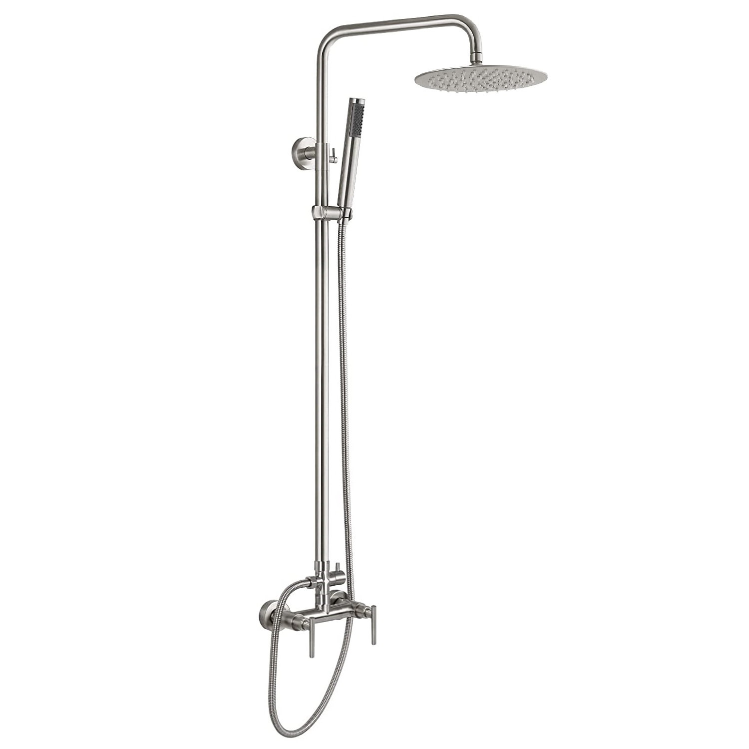 Designer Outdoor Showers 54" Temperature Controlled Stainless Steel