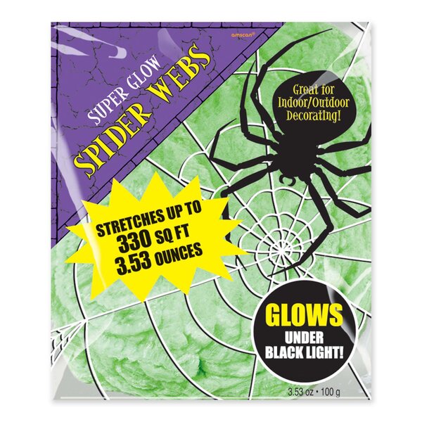4 Pkgs White Stretchable Spider Web with Spiders ~ HALLOWEEN COBWEB DECORATION 