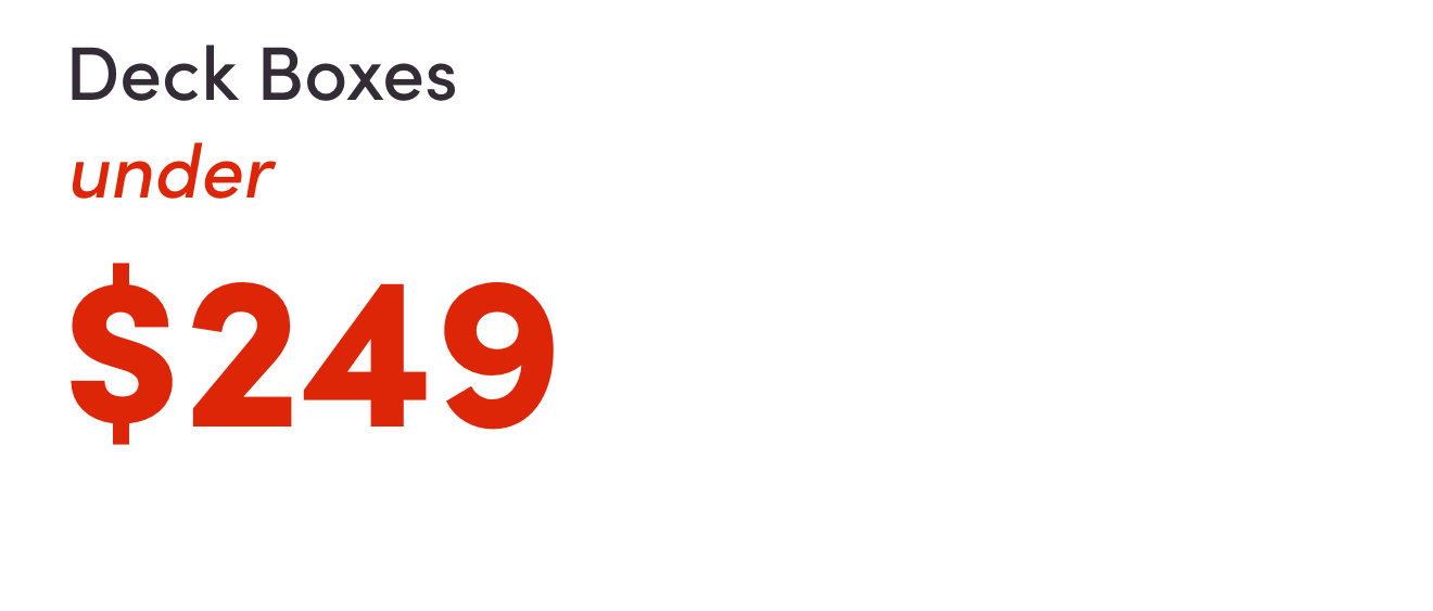 Deck Boxes under $249