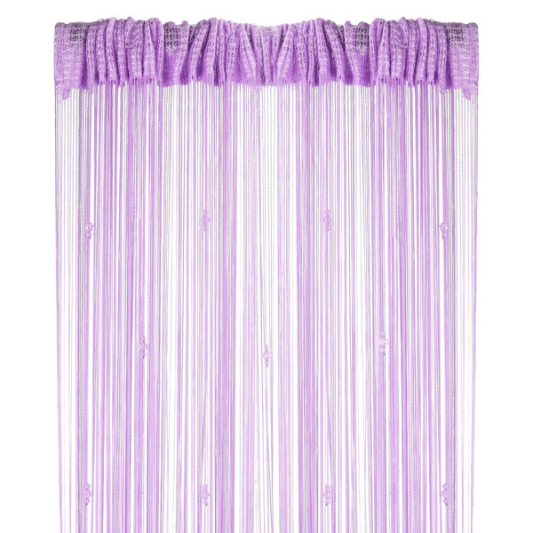 Lilac Floral Cafe Curtain Panel 18" Drop only lilac/white,LAST 1 LEFT 