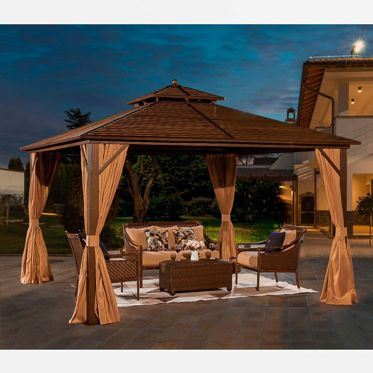 MELLCOM Hardtop Gazebo Galvanized Steel 