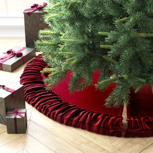 Floral Christmas Tree Skirt Floor Xmas Carpets Mat Home Decoration Ornament LOT 