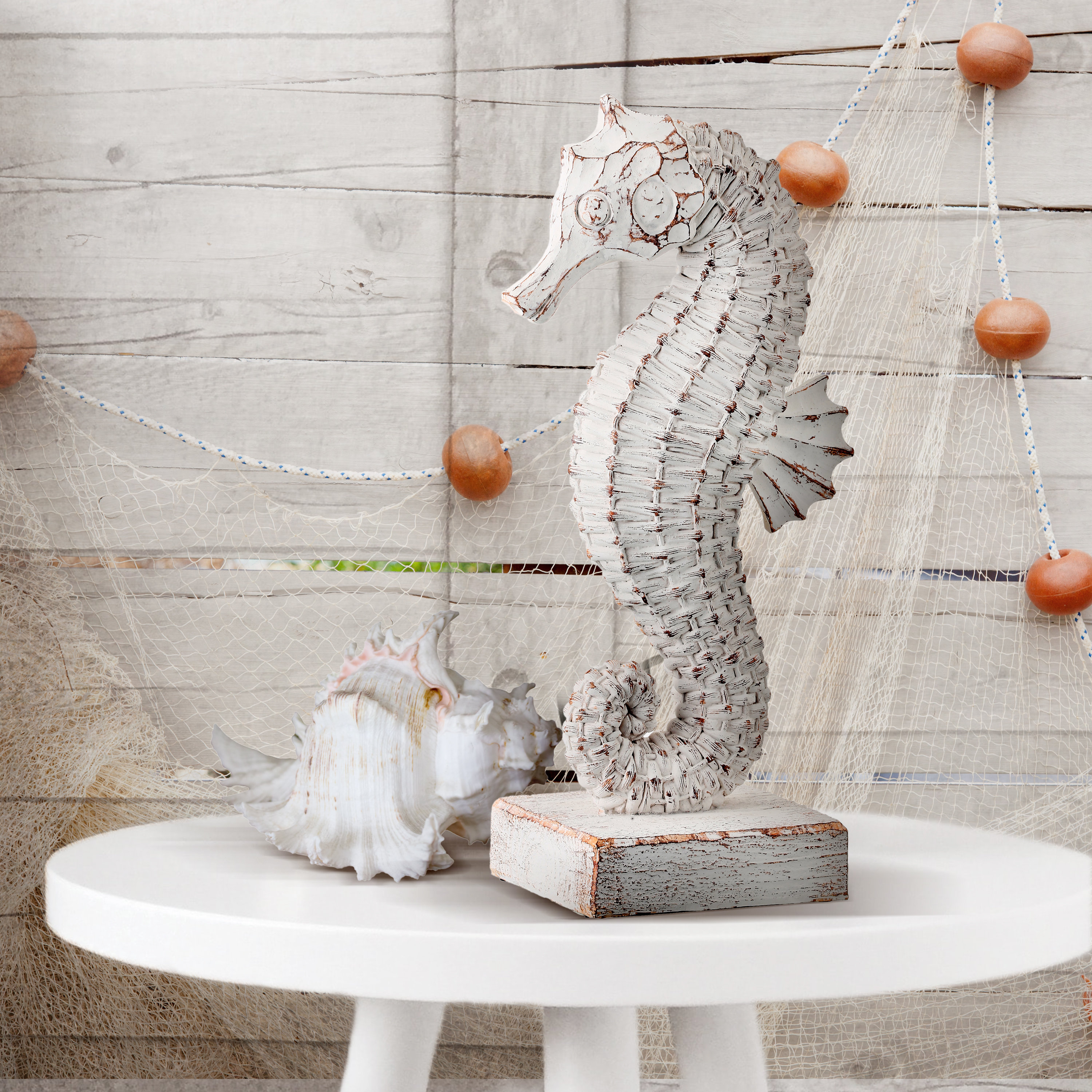 Dovecove Resin 'Wicker' Seahorse Figurine Wayfair