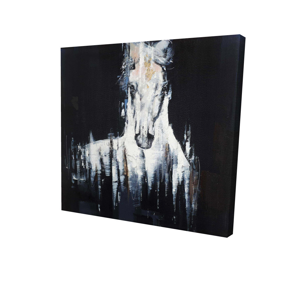Begin Edition International Inc. Abstract White Horse On Black