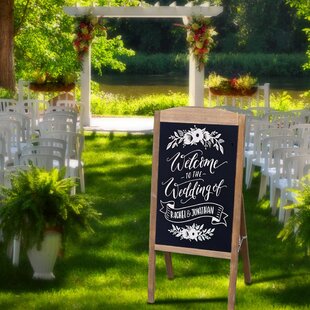Fancy Standing Metal Chalk Board Bill Sign Notice Wedding Restaurant Home Garden 