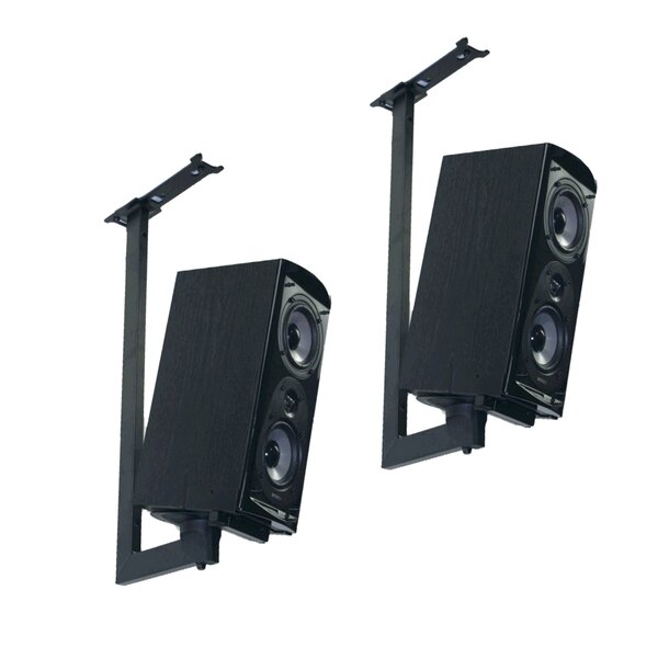 2 PC Pack Universal Adjustable Surround Sound Satellite Speaker Mounts Brackets 