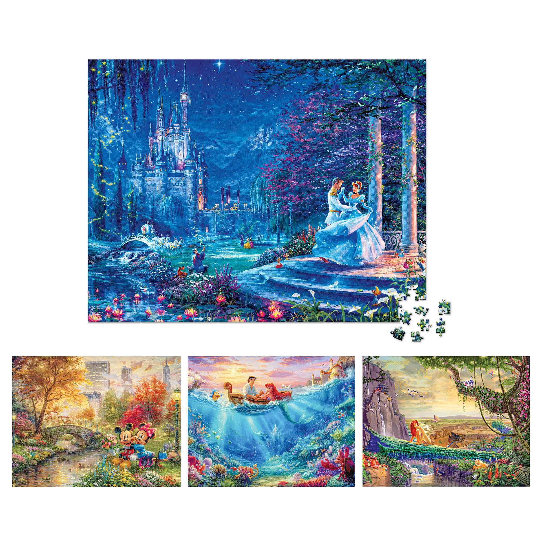 Winston Brands Disney Kinkade 4Pack 500Piece Puzzle Assortment