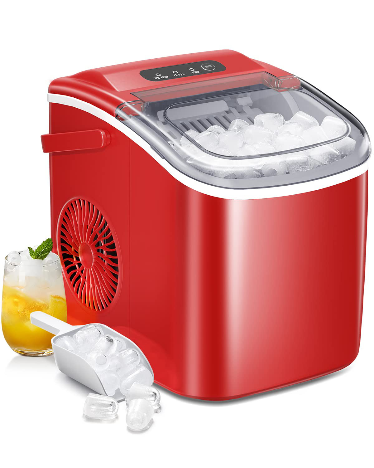 COWSAR 26 Lb. Daily Production Bullet Clear Ice Portable Ice Maker