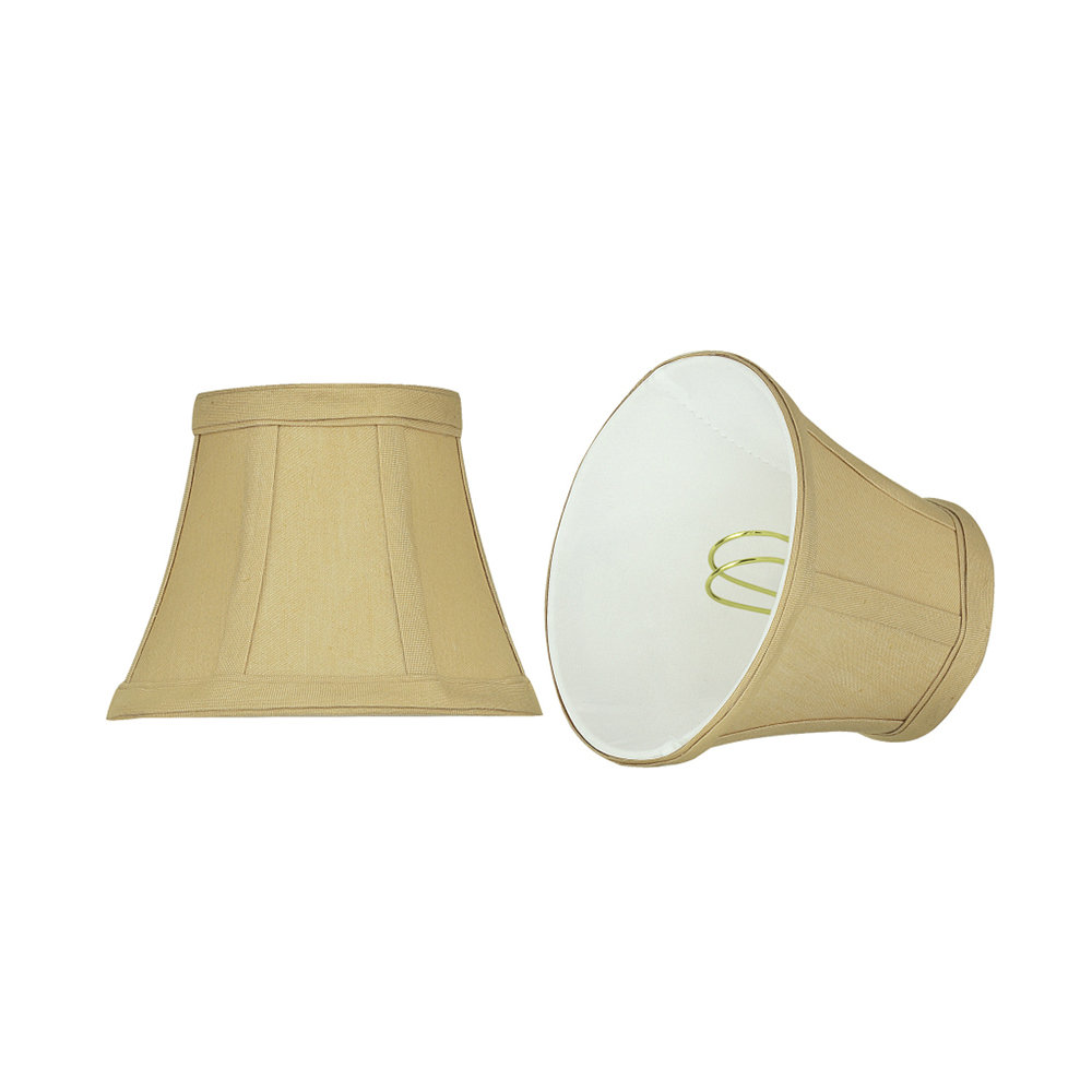 Alcott Hill® 4'' H Sateen Cotton Bell Lamp Shade ( Clip On ) in Beige