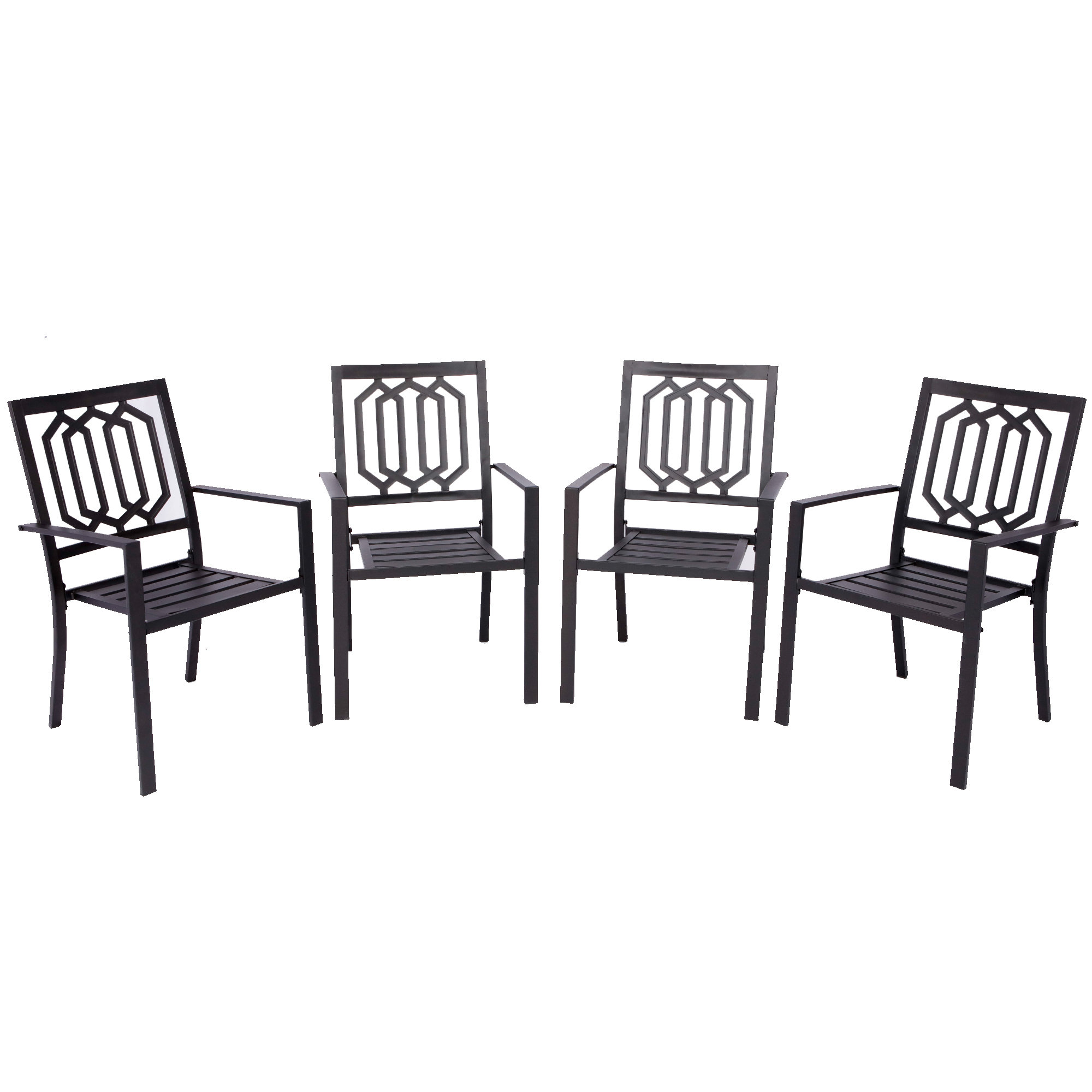 Hokku Designs Carnelia Stacking Patio Dining Armchair Wayfair