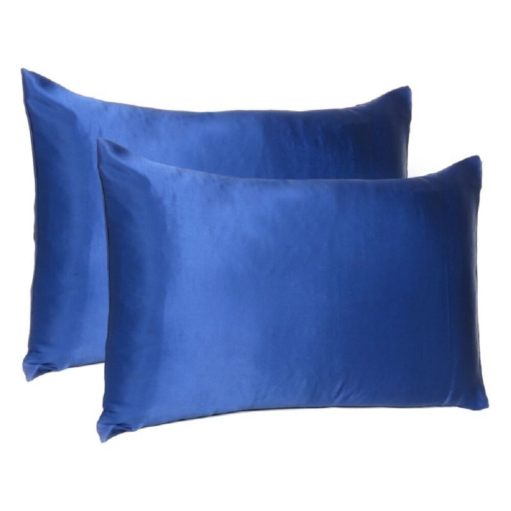 Luxury Queen/Standard Satin Silk Pillow Case Cushion Cover Pillowcase Home Decor 