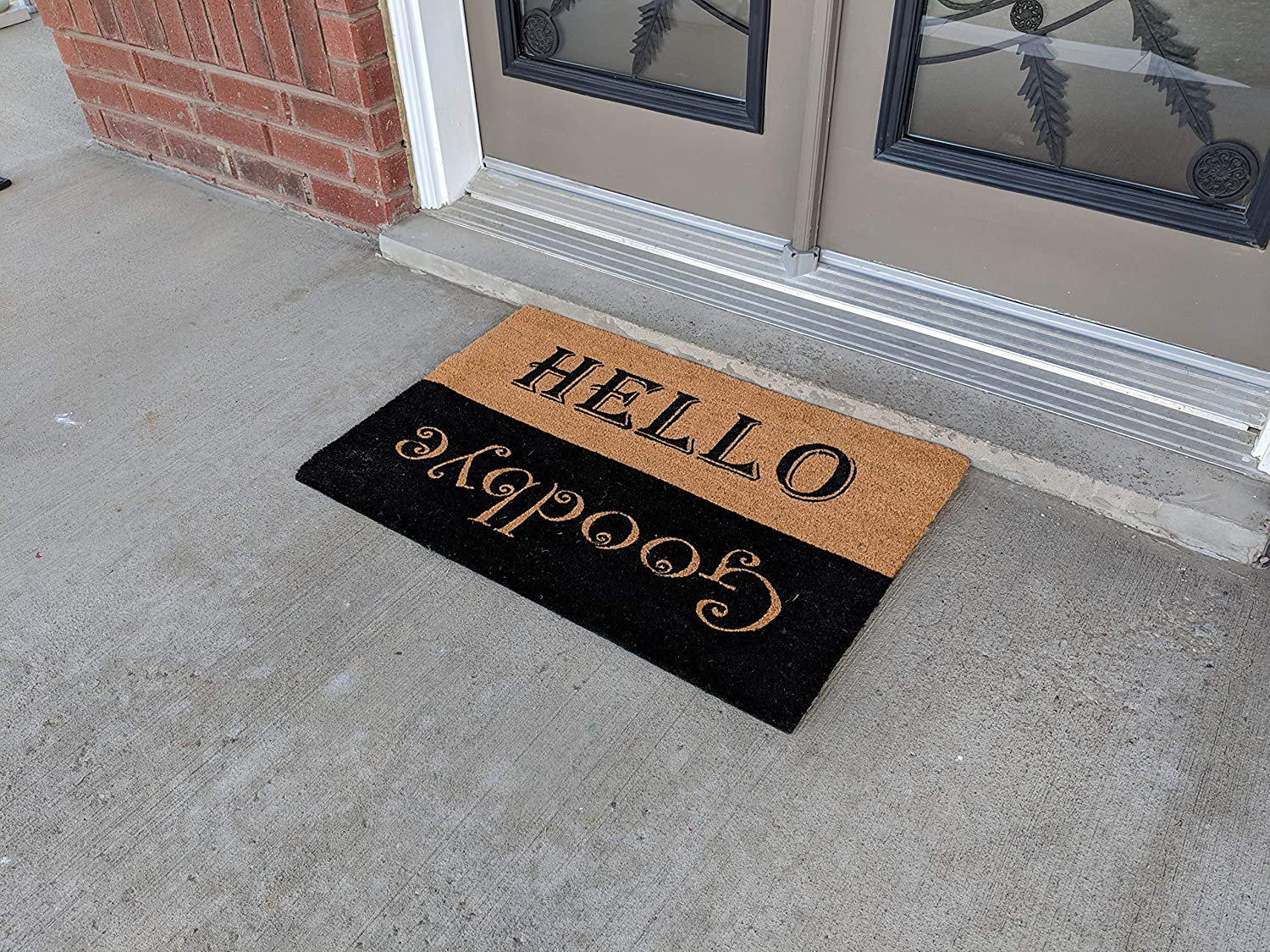 Trinx All Natural Coir Door Mats Gift Hello Goodbye Entrance Floor Door