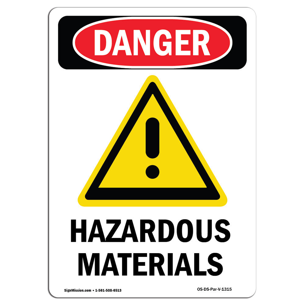 SignMission OSHA Danger Hazardous Materials Sign Wayfair