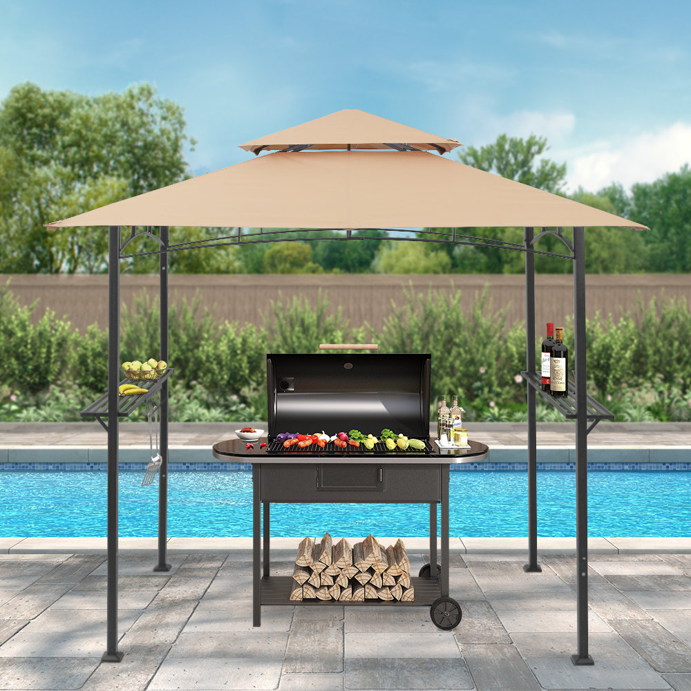 Abble Inc. 8 Ft. W x 5 FT. D Steel Grill Gazebo Gazebo Wayfair