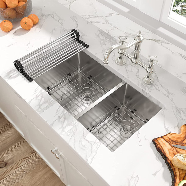Sarlai 33X19 Kitchen Sink Undermount Stainless Steel 16 Gauge ...