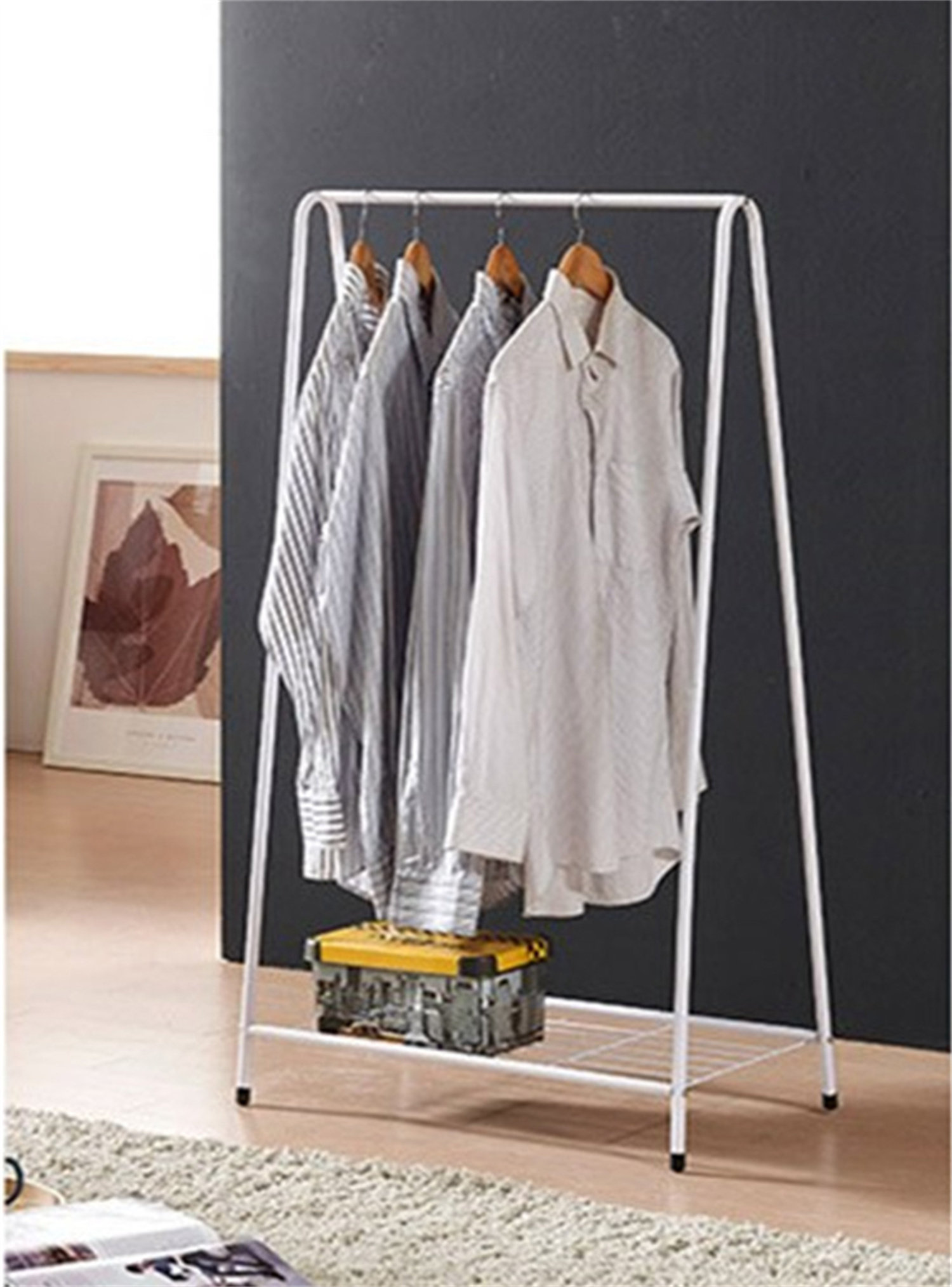 Rebrilliant Latela 25.9'' Wide Freestanding Coat Rack with Storage ...