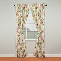 BLOOMING PRAIRIE WINDOW PANELS COUNTRY LILAC ROSE COTTON FLORAL CURTAIN DRAPES 
