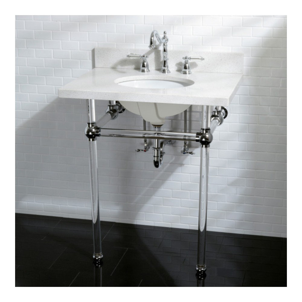 Kingston Brass Imperial White/Polished Brass Ceramic Specialty Console