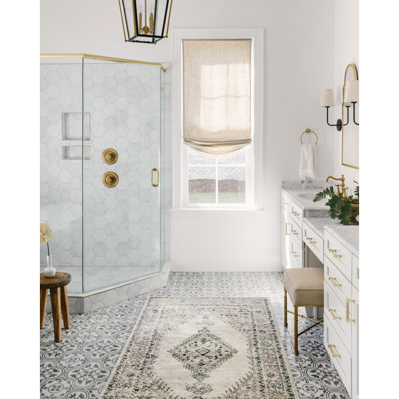 Charlton Home® Sagefield Performance Oatmeal/Ivory Rug & Reviews | Wayfair