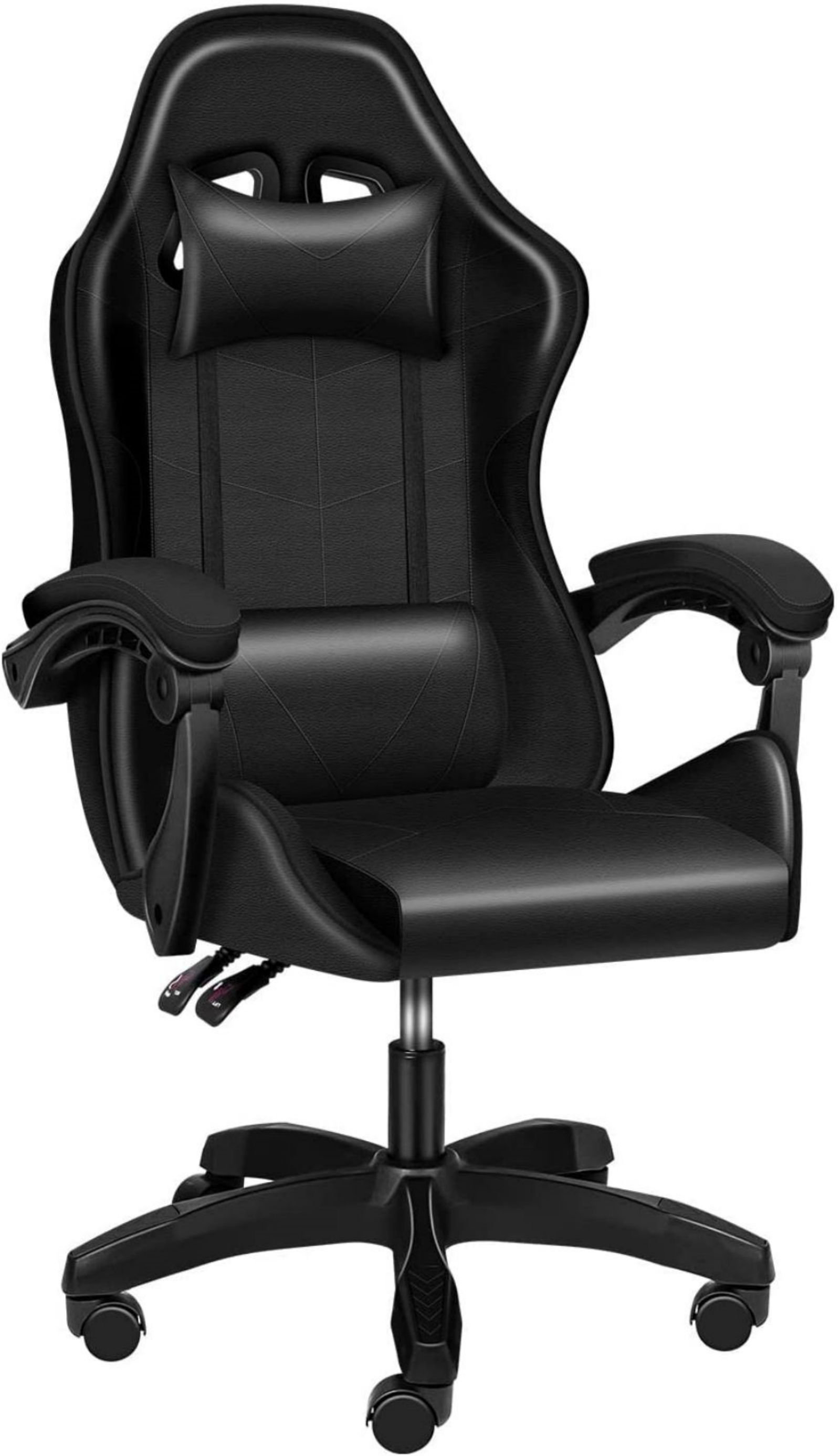 Inbox Zero Reclining Swiveling Floor Game Chair in Black Wayfair