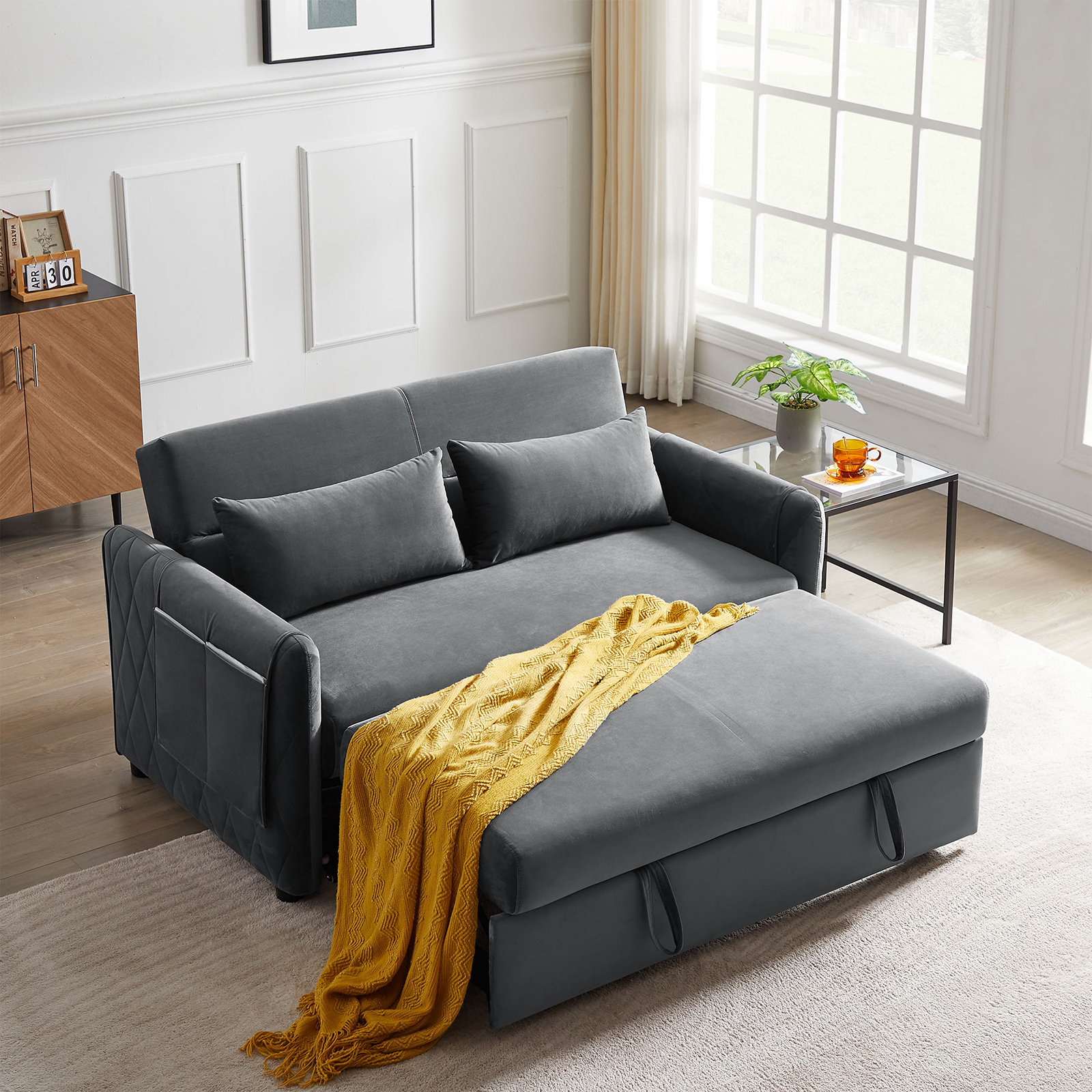 Dim friendly Permission BEVUVA 55" Modern Convertible Sofa Bed & Reviews | Wayfair