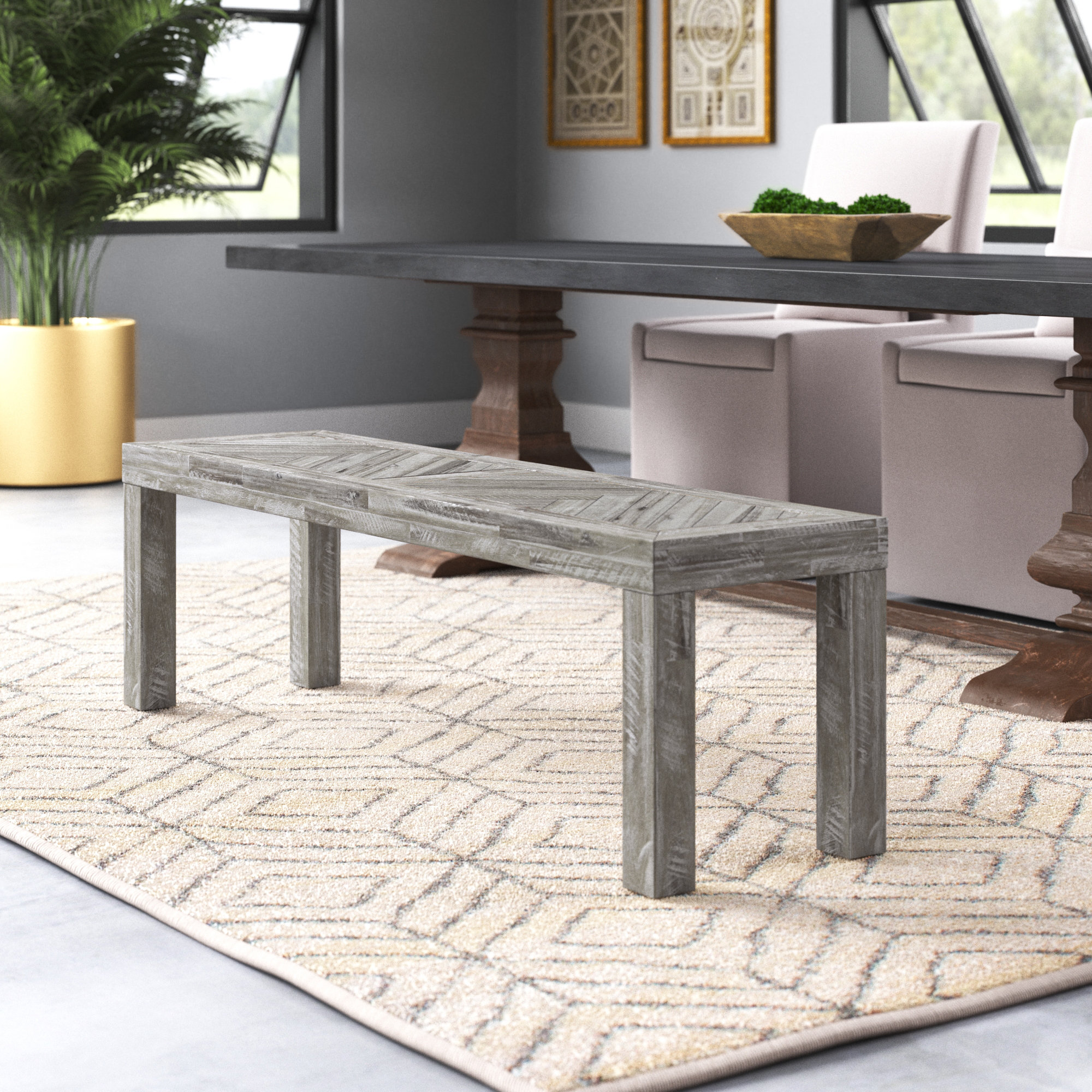 Greyleigh™ Warner Solid Wood Dining Bench & Reviews Wayfair
