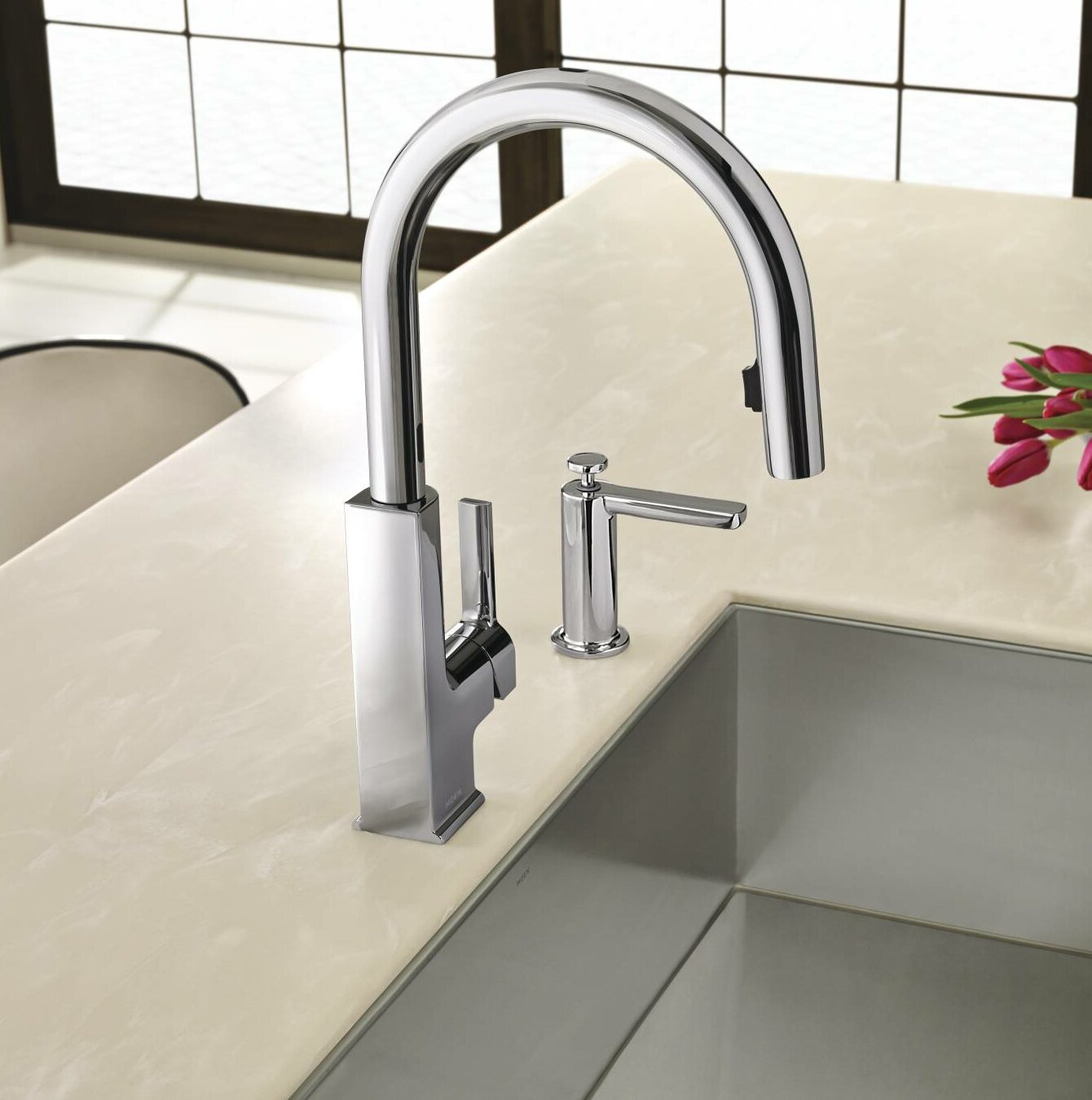 S72308ESRS,C Moen Sto Pull Down Touchless Single Handle Kitchen Faucet ...