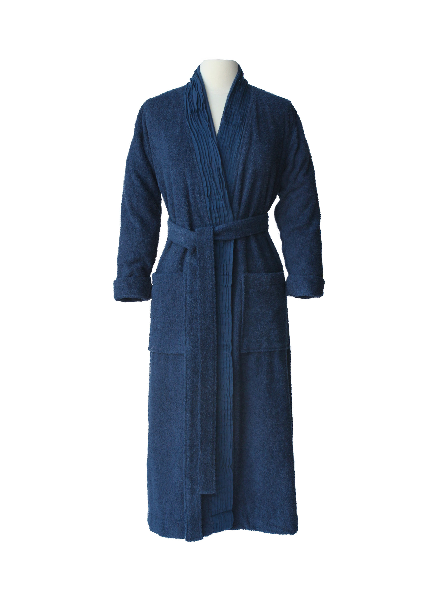 Pleated 100% Cotton Jersey Bathrobe 